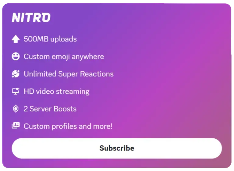 Nitro Premium Benefits